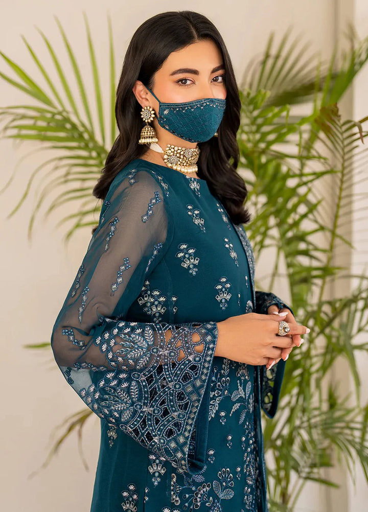 Naqsh by Safeera Embroidered Chiffon Suit Unstitched 3 Piece FL24NQ S-1410 - Formal Collection