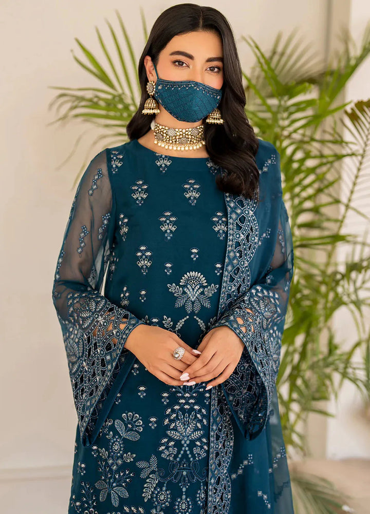 Naqsh by Safeera Embroidered Chiffon Suit Unstitched 3 Piece FL24NQ S-1410 - Formal Collection