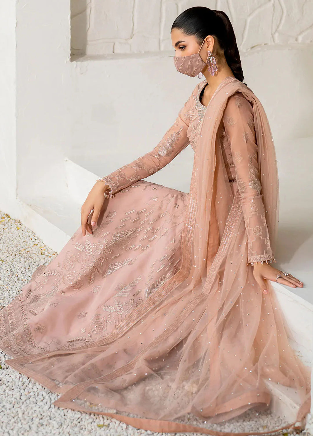 Naqsh by Safeera Embroidered Organza Suit Unstitched 3 Piece FL24NQ S-1407 - Formal Collection