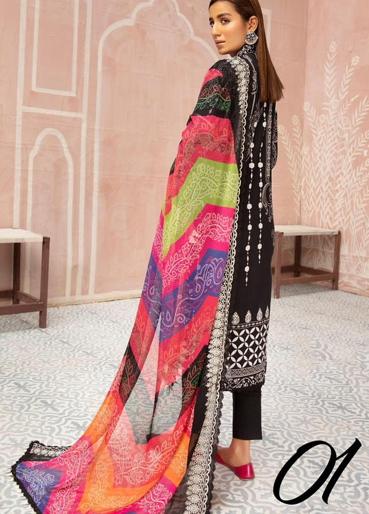 Naqsh By Riaz Arts Embroidered Lawn Suits Unstitched 3 Piece RA21-N5 01 - Summer Collection
