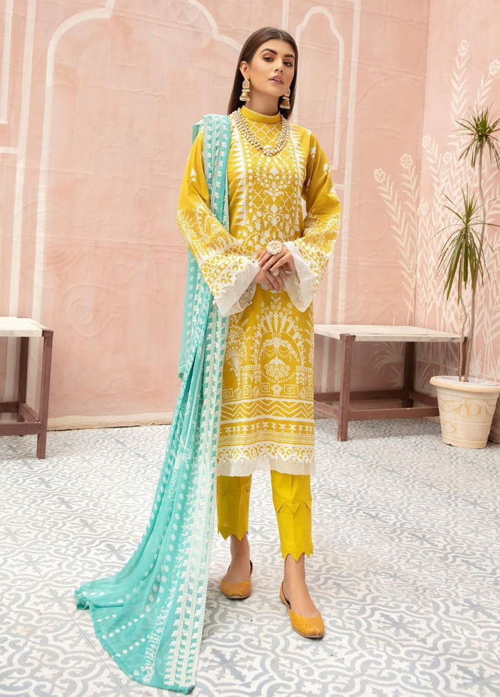 Naqsh By Riaz Arts Embroidered Lawn Suits Unstitched 3 Piece RA21-N5 02 - Summer Collection