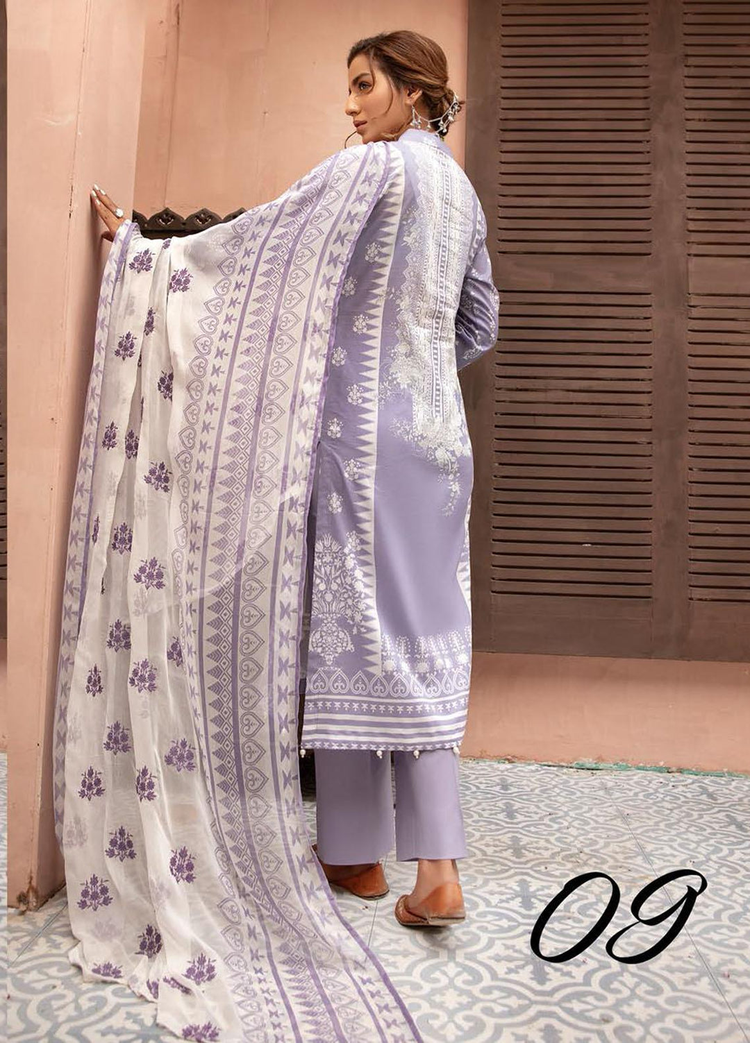 Naqsh By Riaz Arts Embroidered Lawn Suits Unstitched 3 Piece RA21-N5 09 - Summer Collection