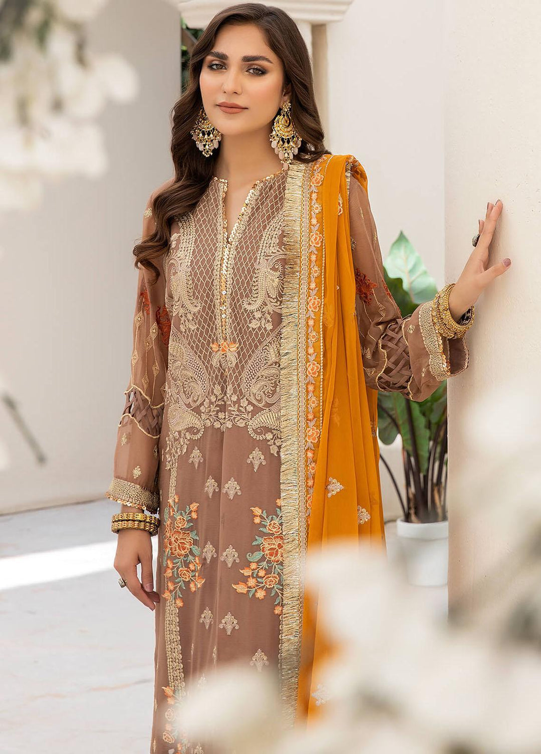 Naqsh Majestic By Imrozia Premium Embroidered Chiffon Suits Unstitched 3 Piece IMP23NM M-53 Eleonora - Festive Collection