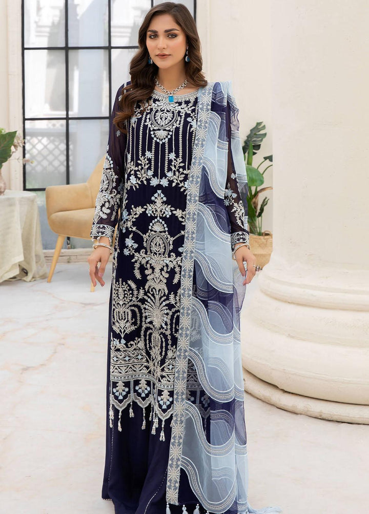 Naqsh Majestic By Imrozia Premium Embroidered Chiffon Suits Unstitched 3 Piece IMP23NM M-54 Zoe - Festive Collection