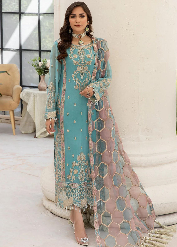 Naqsh Majestic By Imrozia Premium Embroidered Chiffon Suits Unstitched 3 Piece IMP23NM M-56 Maisie - Festive Collection