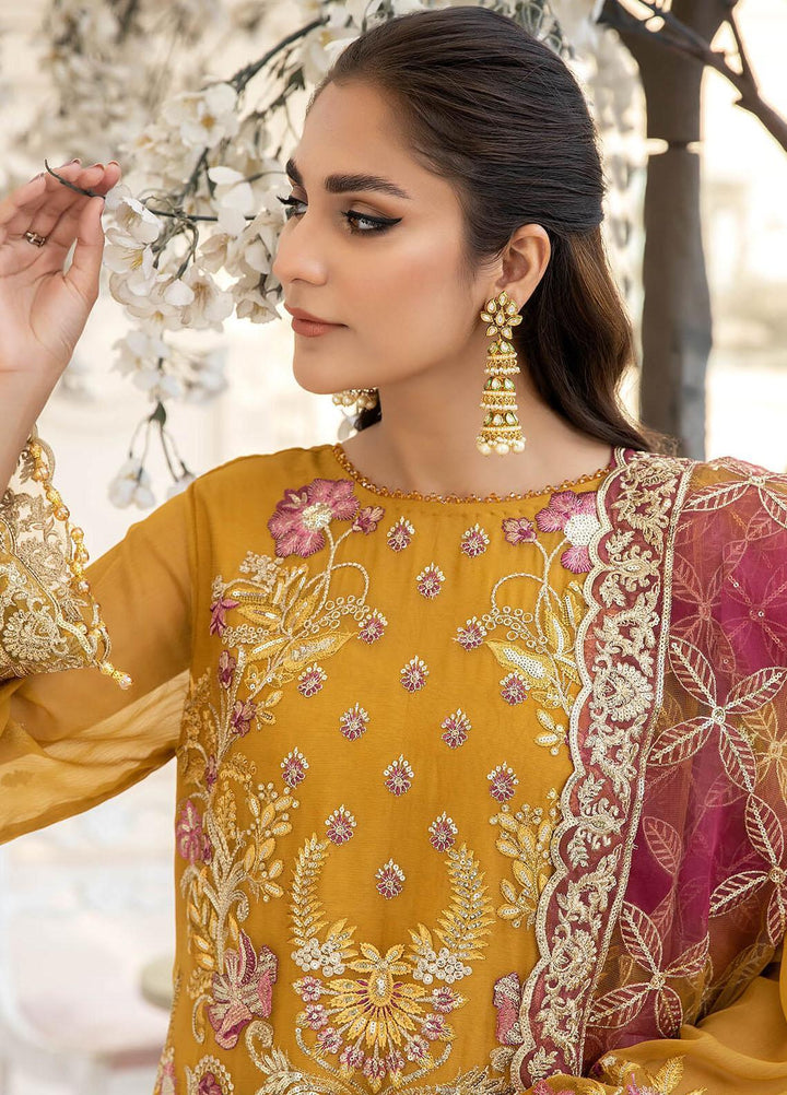 Naqsh Majestic By Imrozia Premium Embroidered Chiffon Suits Unstitched 3 Piece IMP23NM M-58 Maya - Festive Collection