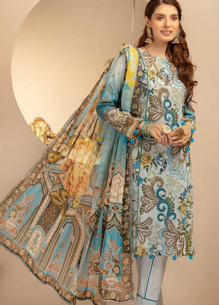 Naqsh by Riaz Arts Printed Lawn Suits Unstitched 3 Piece RA21-N6 SL-02 - Summer Collection
