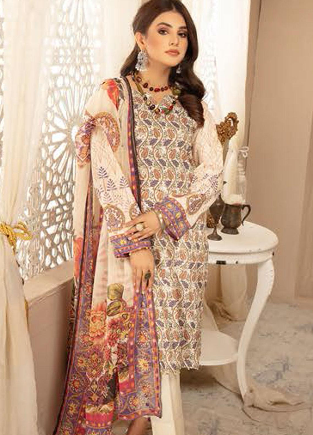 Naqsh by Riaz Arts Printed Lawn Suits Unstitched 3 Piece RA21-N6 SL-09 - Summer Collection
