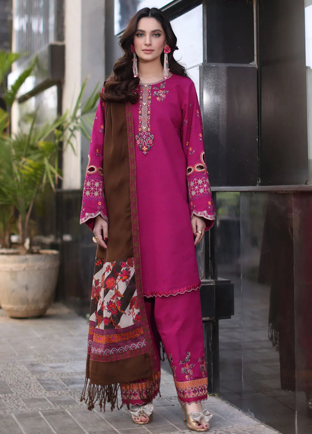 Naranji by Charizma Embroidered Khaddar Suit Unstitched 3 Piece CSR24N CNW4-01 - Winter Collection