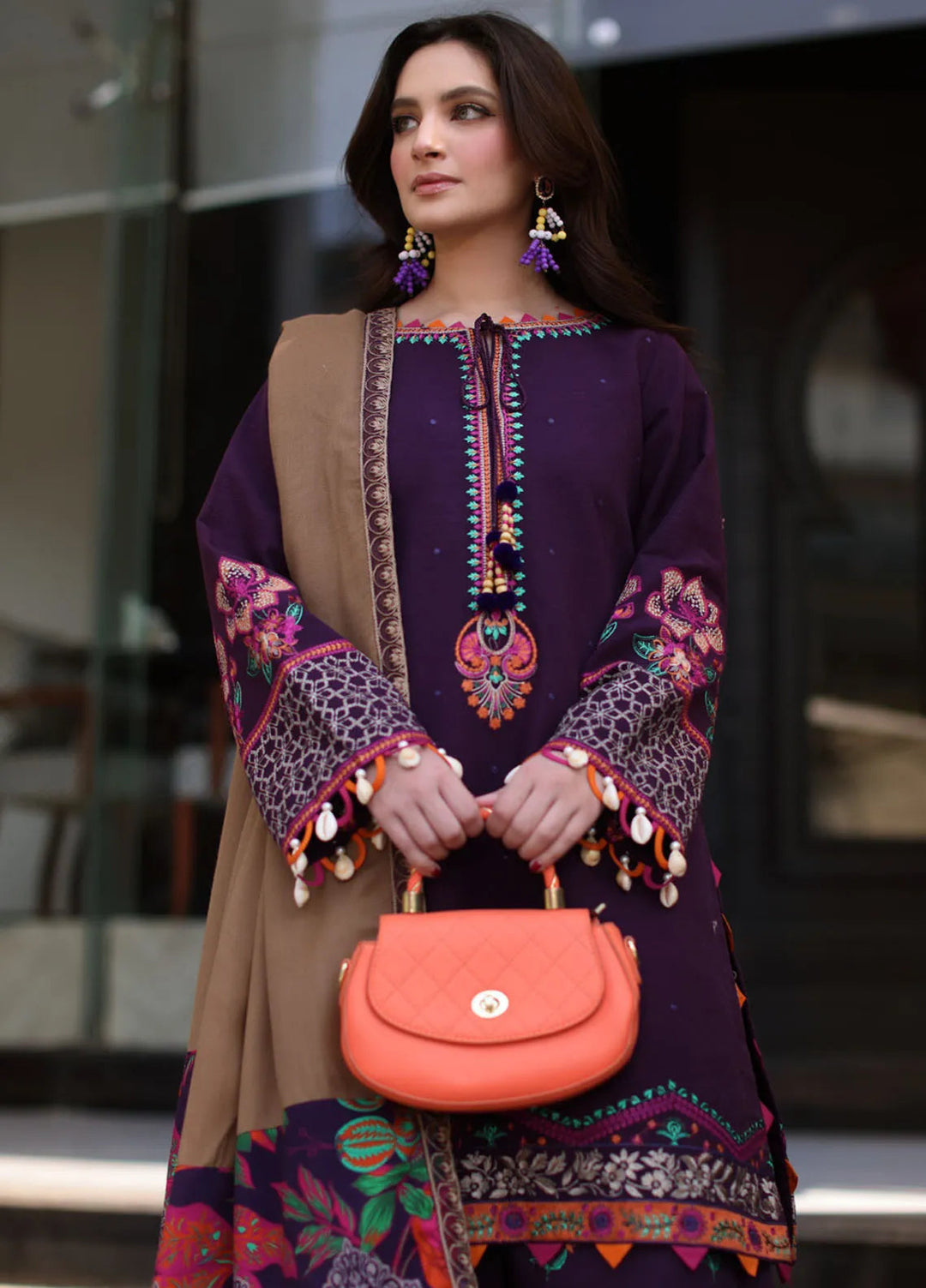 Naranji by Charizma Embroidered Khaddar Suit Unstitched 3 Piece CSR24N CNW4-02 - Winter Collection