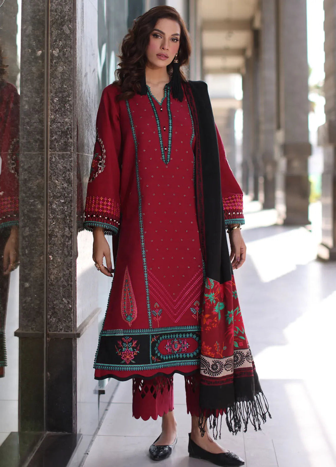 Naranji by Charizma Embroidered Khaddar Suit Unstitched 3 Piece CSR24N CNW4-03 - Winter Collection