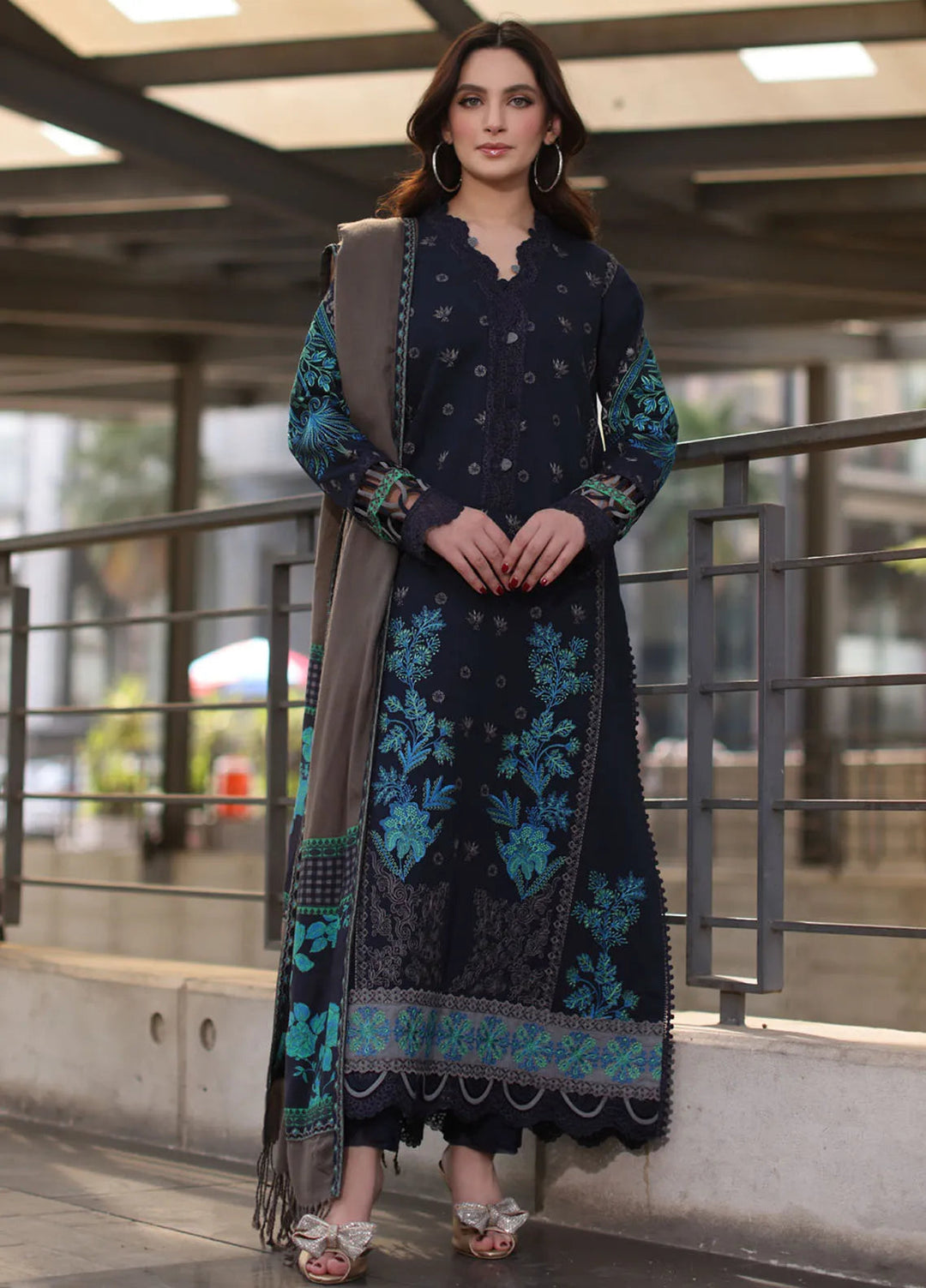 Naranji by Charizma Embroidered Khaddar Suit Unstitched 3 Piece CSR24N CNW4-04 - Winter Collection