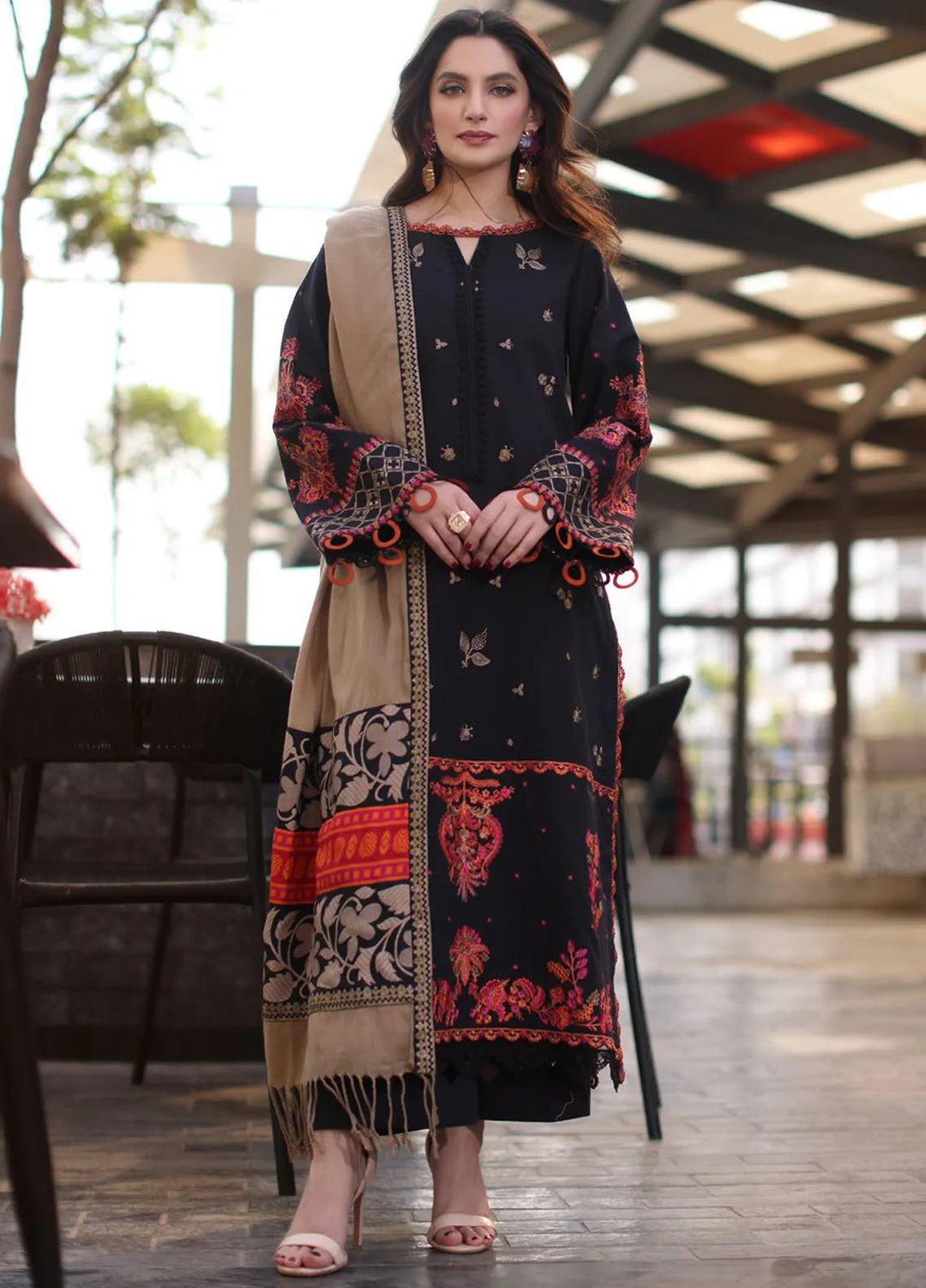 Naranji by Charizma Embroidered Khaddar Suit Unstitched 3 Piece CSR24N CNW4-06 - Winter Collection