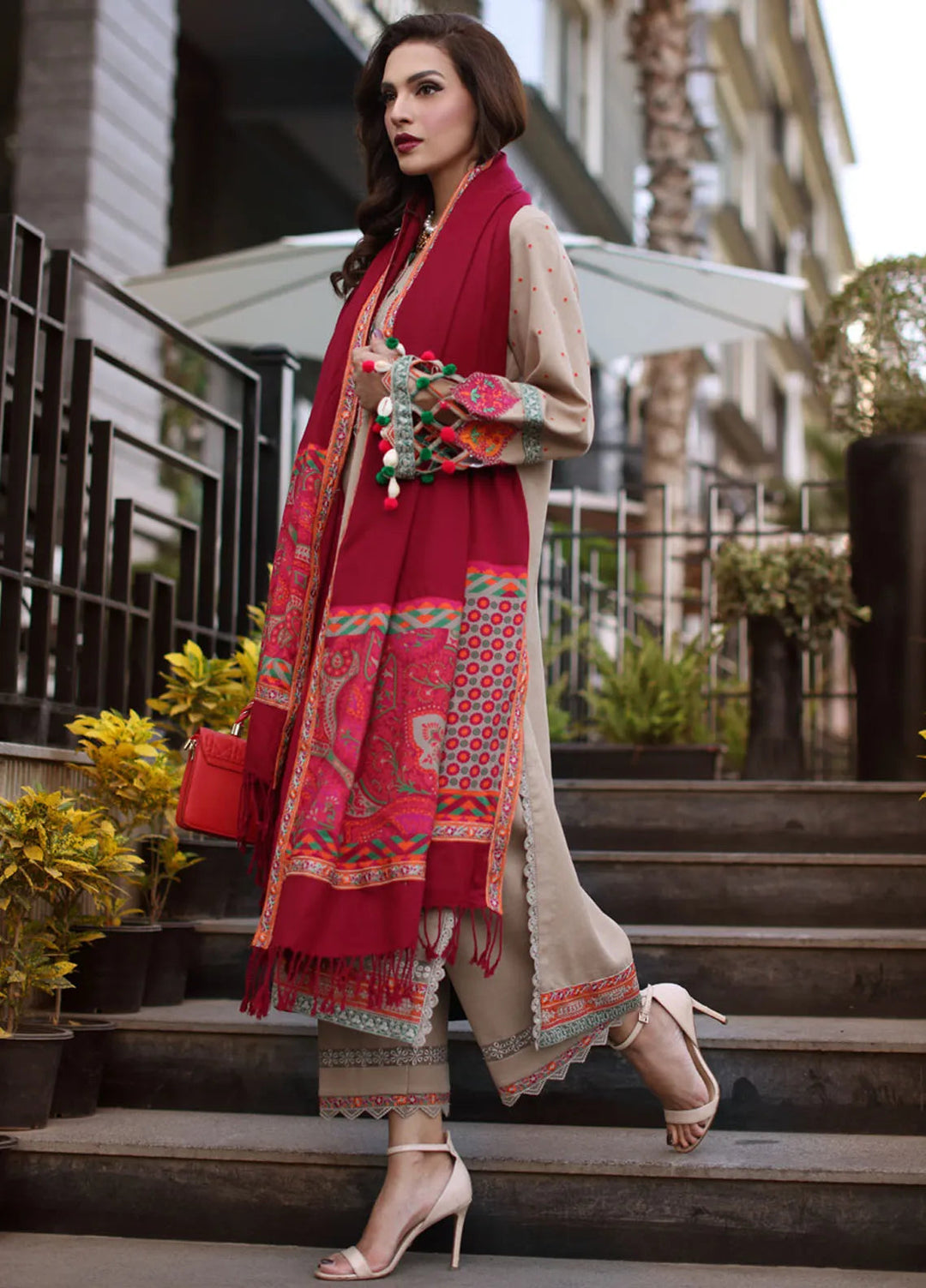 Naranji by Charizma Embroidered Khaddar Suit Unstitched 3 Piece CSR24N CNW4-07 - Winter Collection