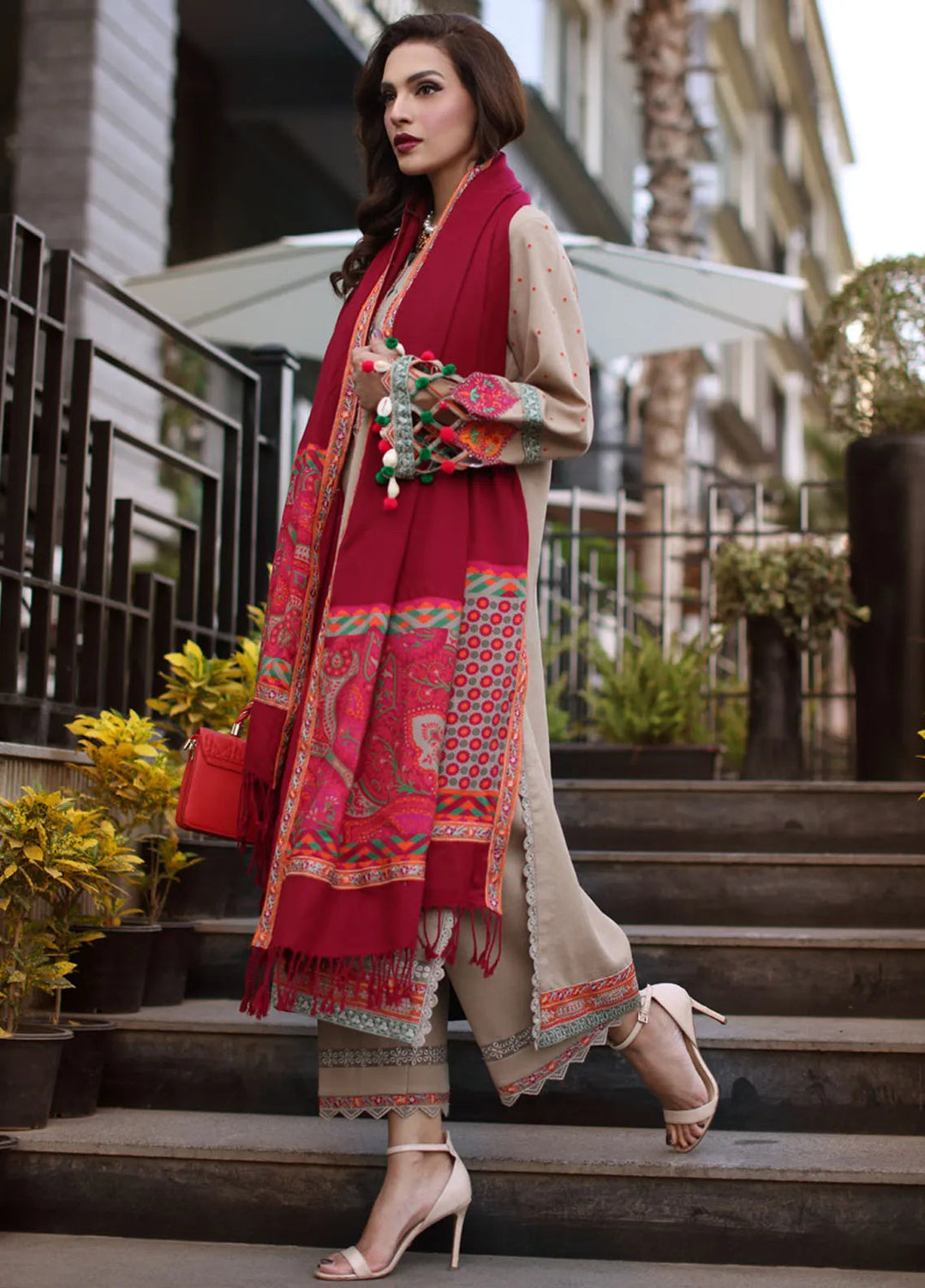 Naranji by Charizma Embroidered Khaddar Suit Unstitched 3 Piece CSR24N CNW4-07 - Winter Collection