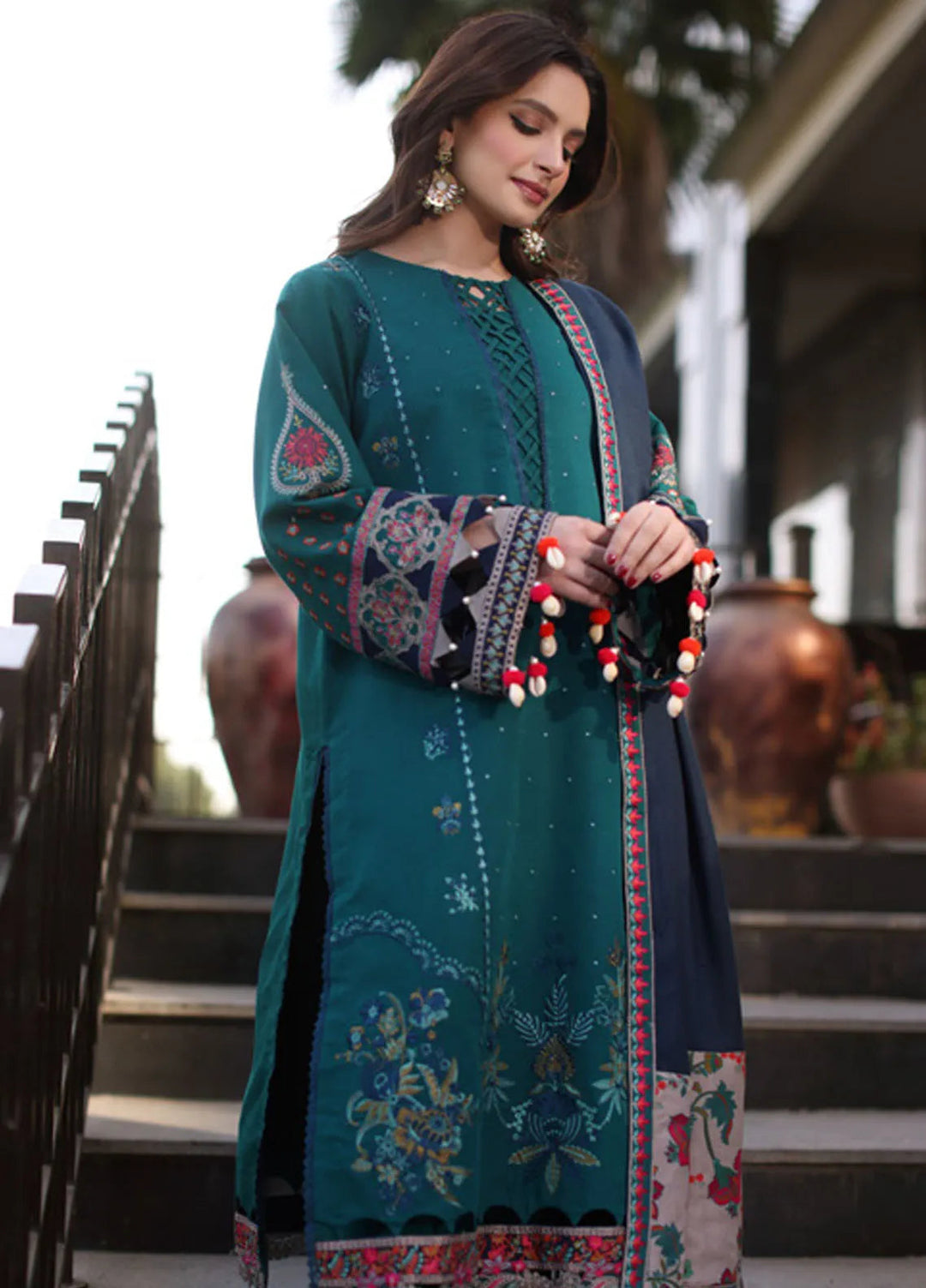 Naranji by Charizma Embroidered Khaddar Suit Unstitched 3 Piece CSR24N CNW4-08 - Winter Collection