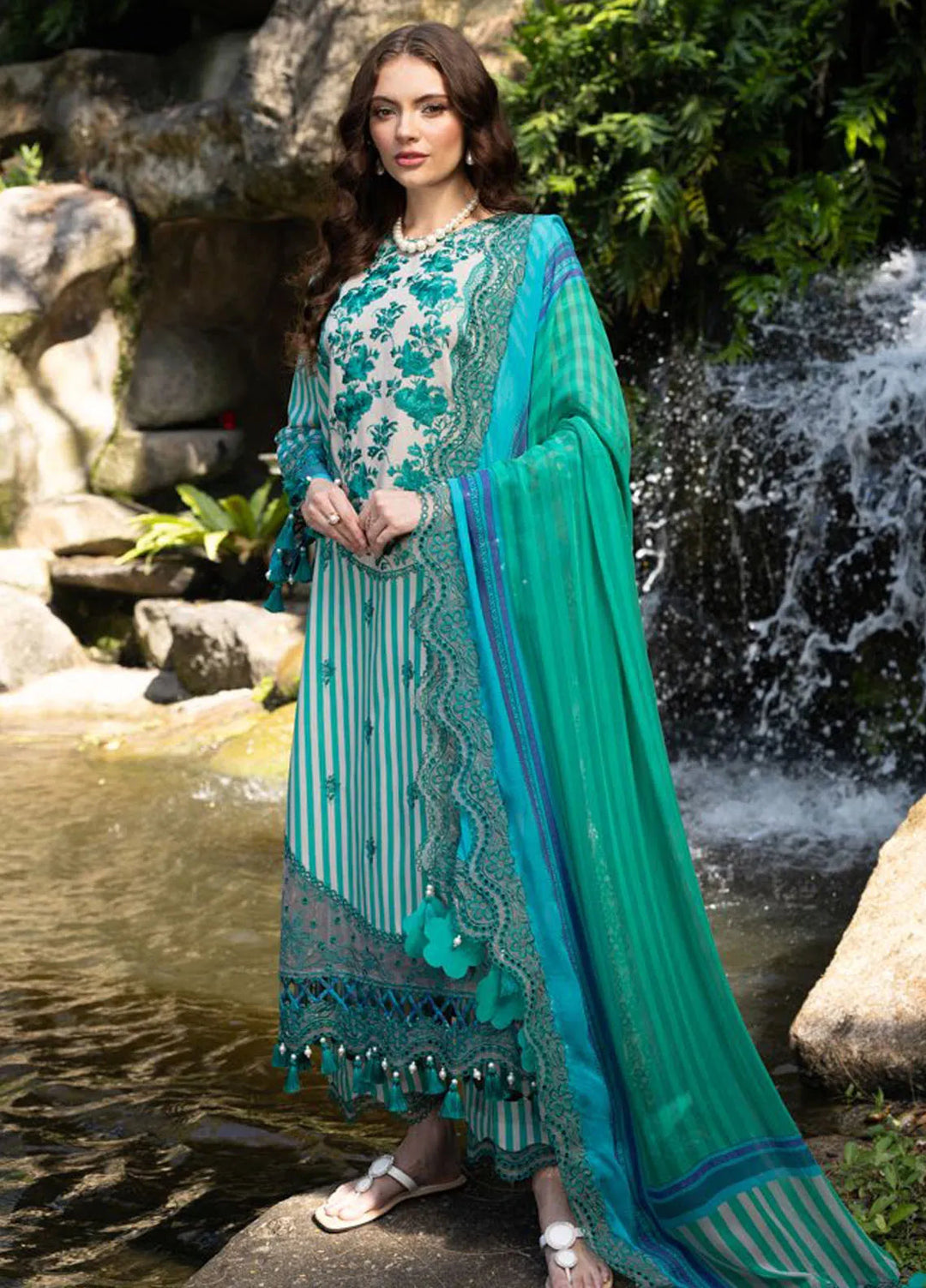 Naranji by Charizma Embroidered Lawn Suits Unstitched 3 Piece CRZ25N CN5-01 - Summer Collection