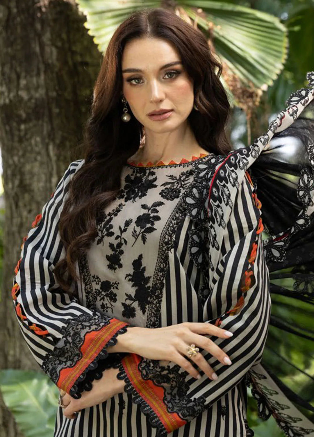 Naranji by Charizma Embroidered Lawn Suits Unstitched 3 Piece CRZ25N CN5-03 - Summer Collection