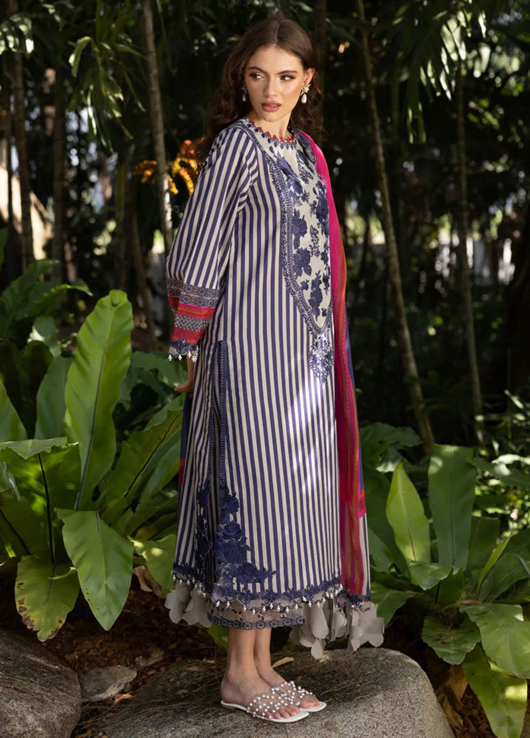 Naranji by Charizma Embroidered Lawn Suits Unstitched 3 Piece CRZ25N CN5-06 - Summer Collection