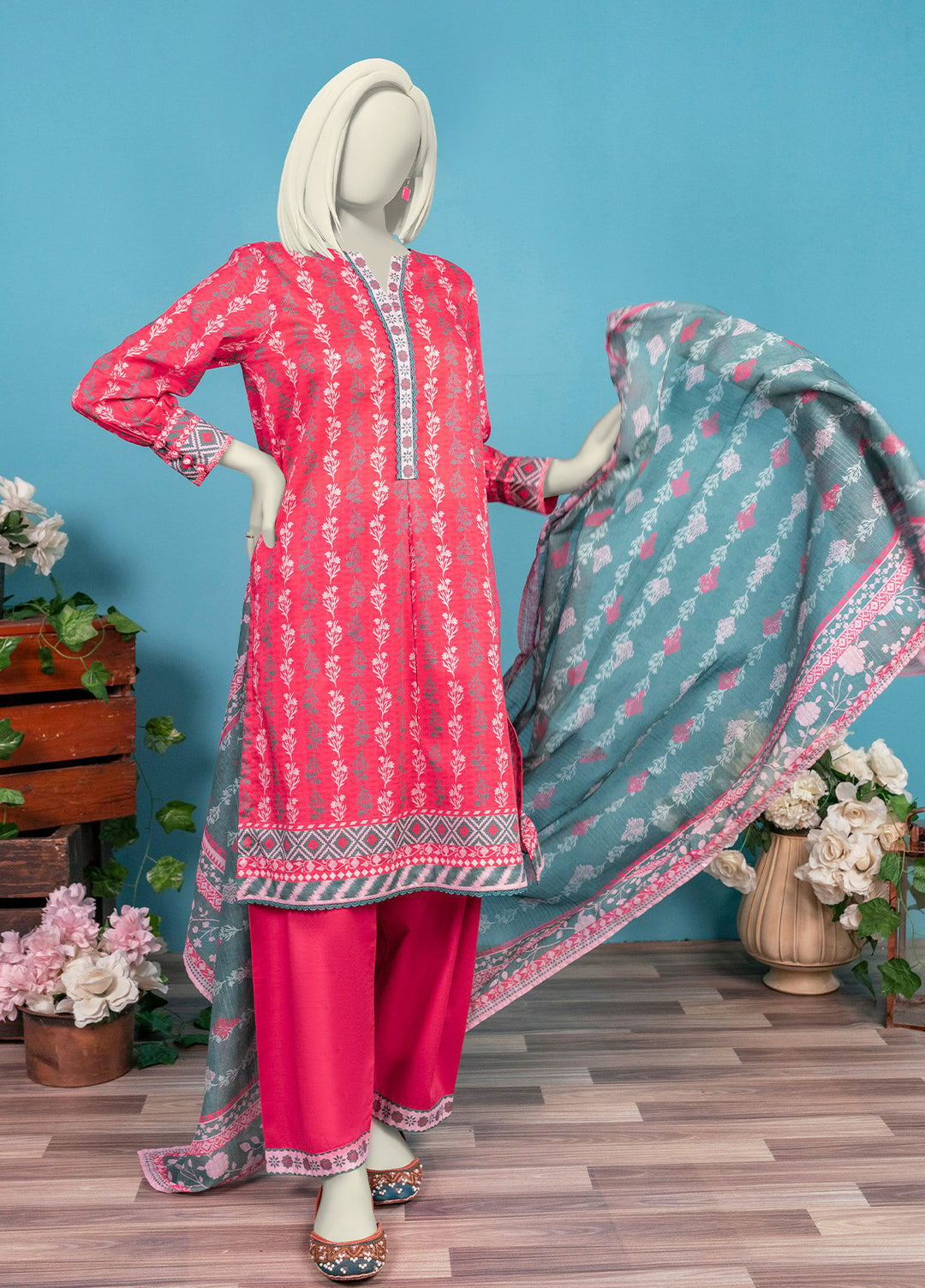 Narmin by Narkin Printed Lawn Suits Unstitched 3 Piece Suit NBN25US NUSL3276 - Summer Collection