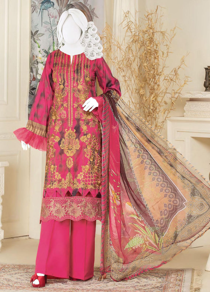 Naurang by Humdum Embroidered Lawn Suits Unstitched 3 Piece HD22NL D1 - Summer Collection