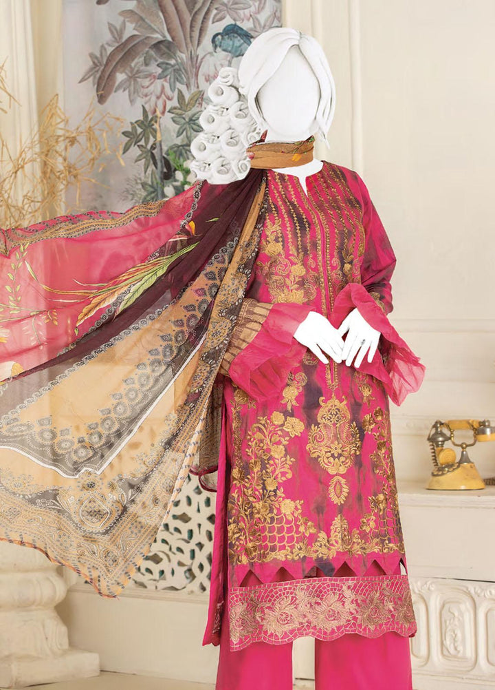 Naurang by Humdum Embroidered Lawn Suits Unstitched 3 Piece HD22NL D1 - Summer Collection