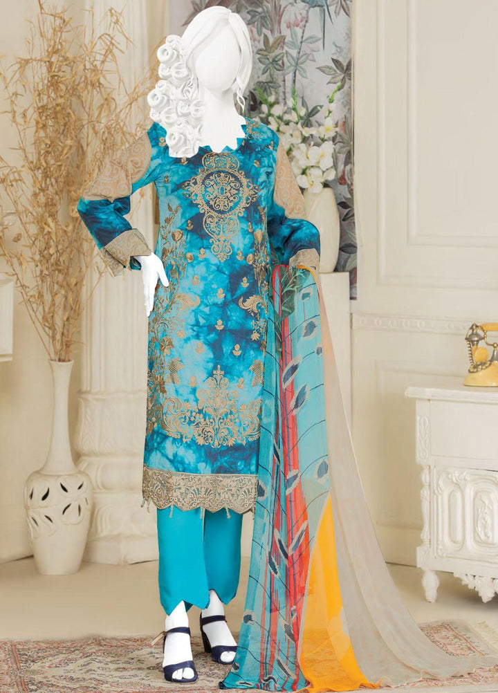 Naurang by Humdum Embroidered Lawn Suits Unstitched 3 Piece HD22NL D8 - Summer Collection