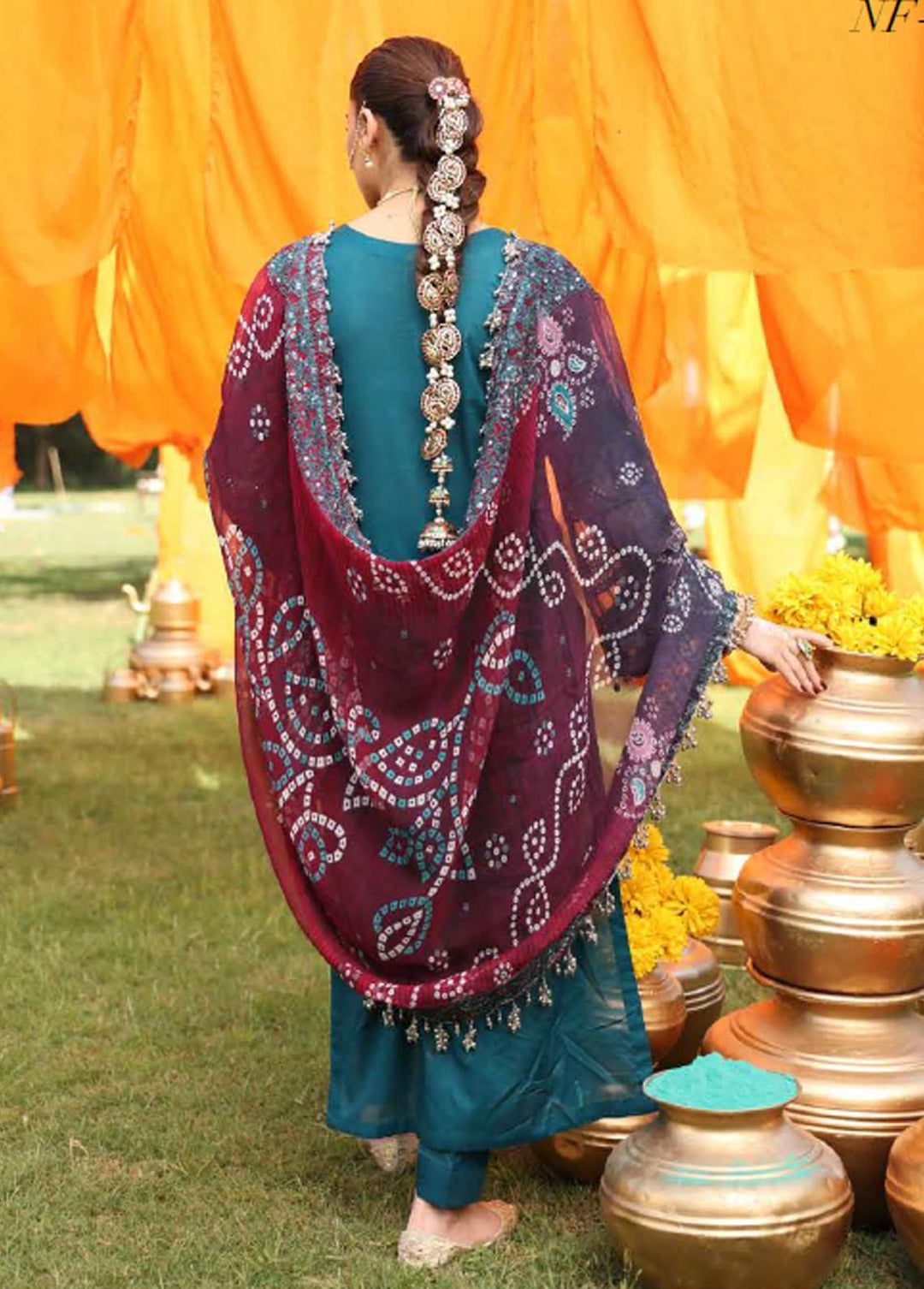 Nauratan By Nureh Embroidered Lawn Suits Unstitched 3 Piece NU22N NF-25 - Festive Collection