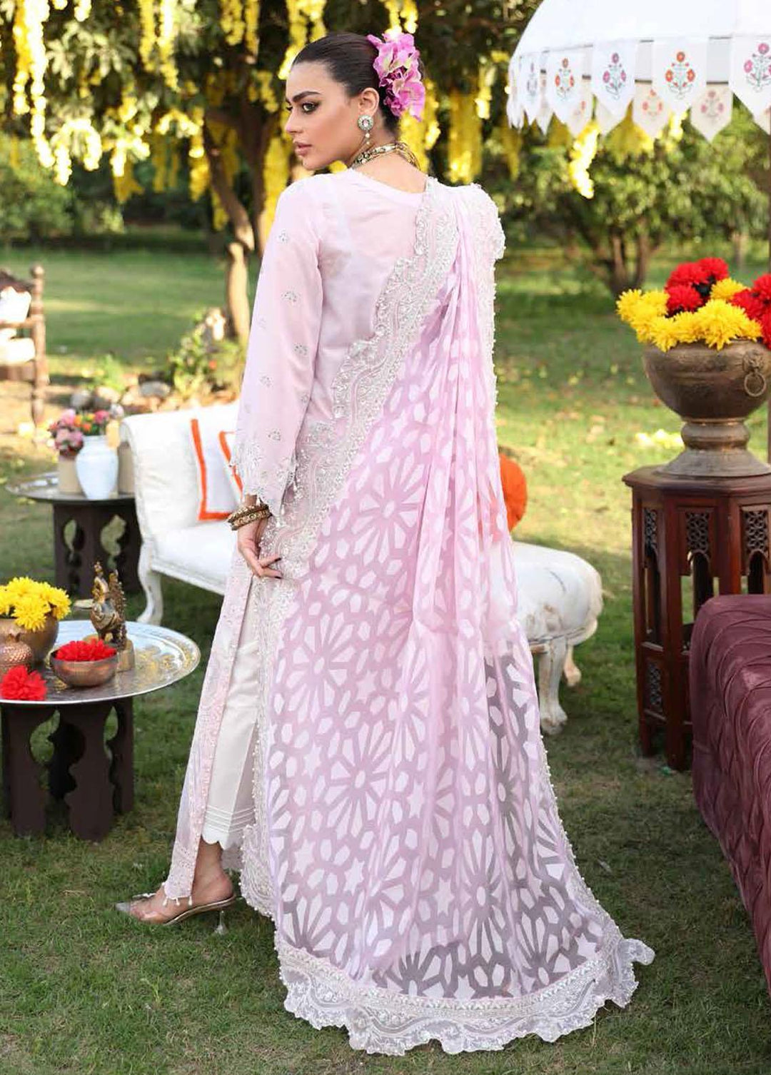 Nauratan By Nureh Embroidered Lawn Suits Unstitched 3 Piece NU22N NF-30 - Festive Collection