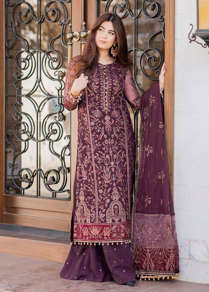 Nauroz By Zarif Embroidered Net Suits Unstitched 3 Piece ZF23NZ ZFN 05 Aarzoo - Festive Collection