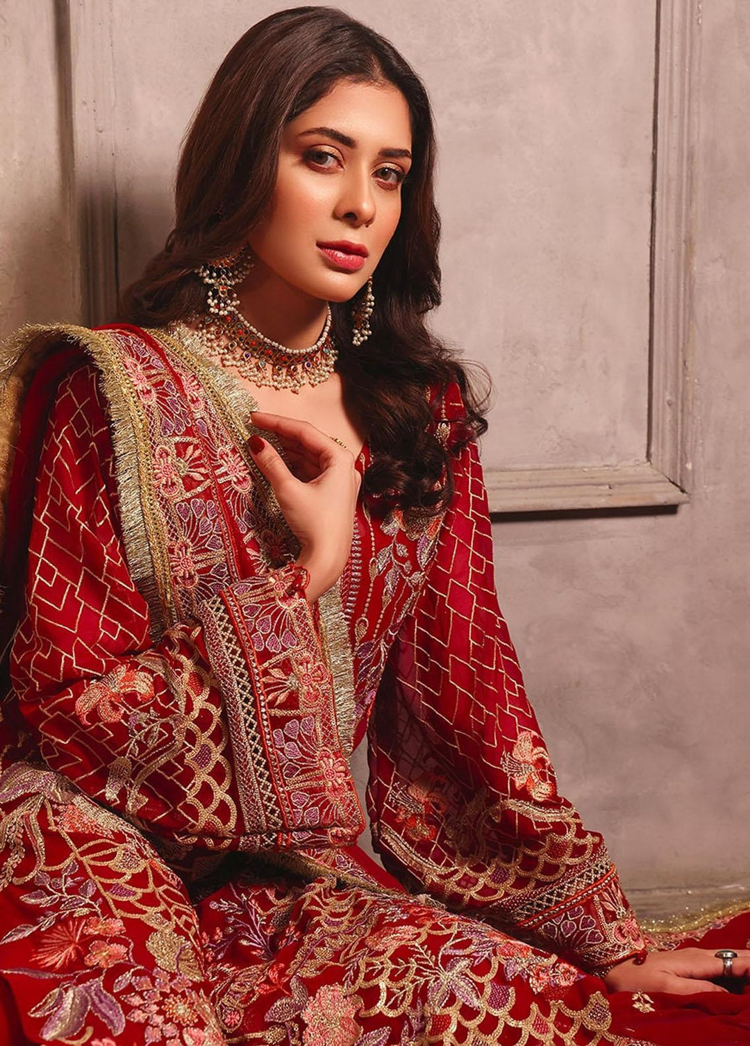 Naushad Imdad Embroidered Chiffon Suits Unstitched 3 Piece ND23C C10 - Luxury Collection