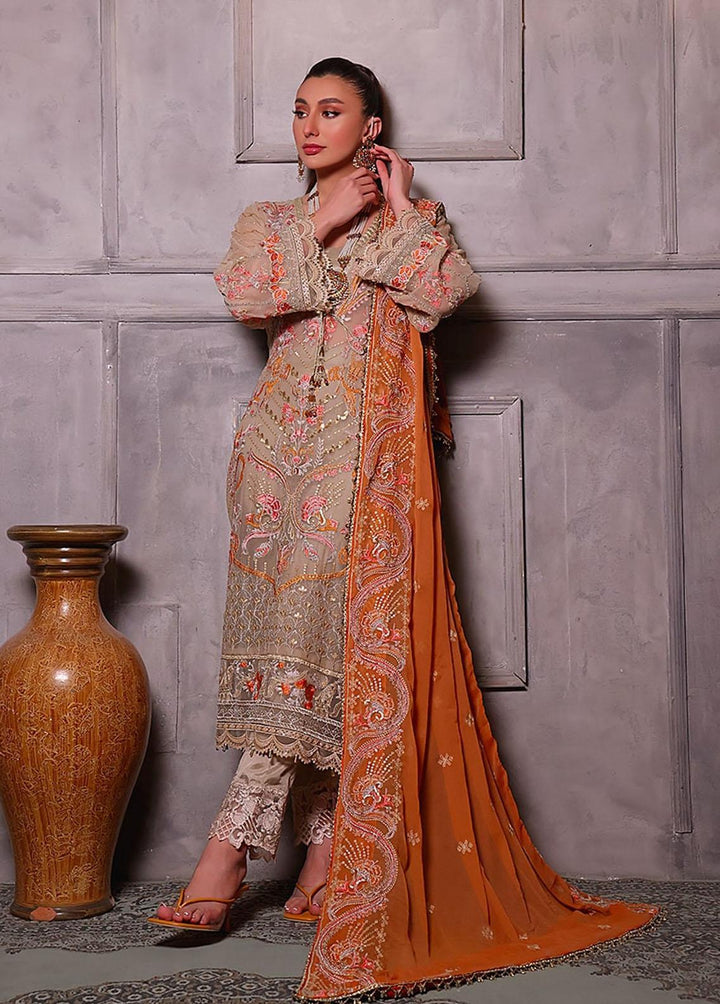 Naushad Imdad Embroidered Chiffon Suits Unstitched 3 Piece ND23C C2 - Luxury Collection