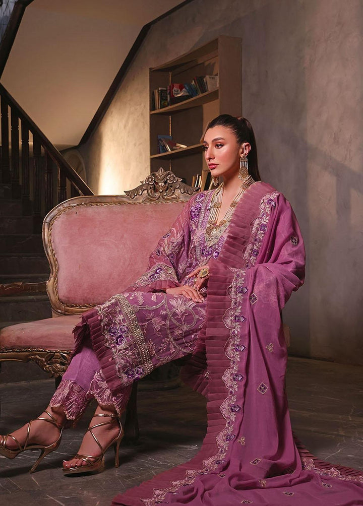 Naushad Imdad Embroidered Chiffon Suits Unstitched 3 Piece ND23C C3 - Luxury Collection