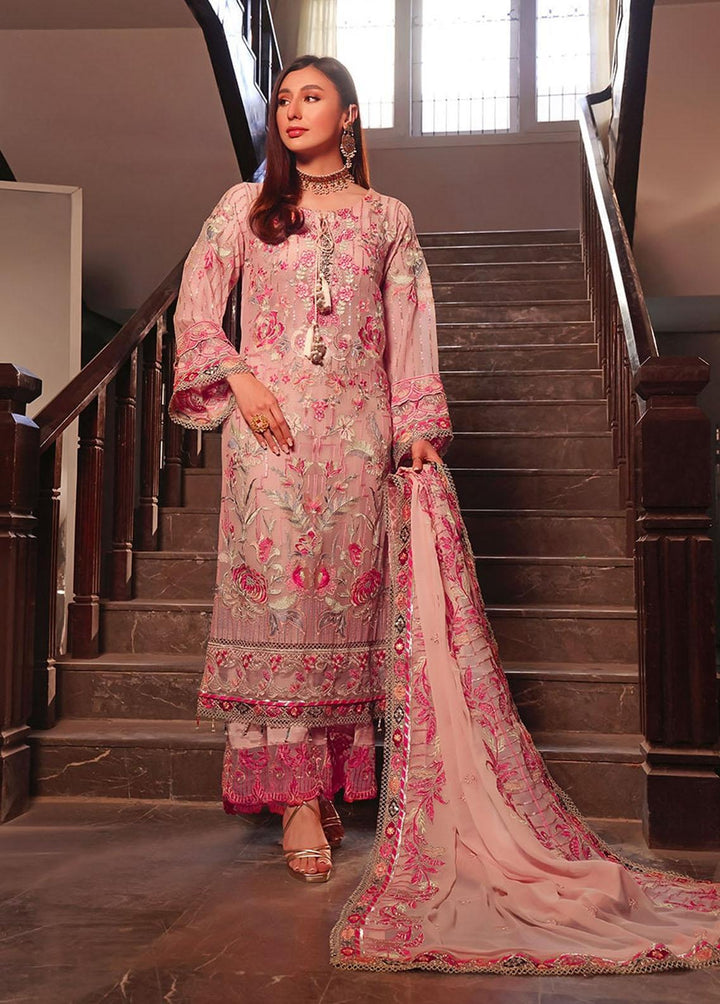 Naushad Imdad Embroidered Chiffon Suits Unstitched 3 Piece ND23C C5 - Luxury Collection