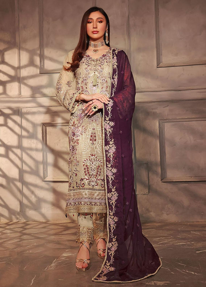 Naushad Imdad Embroidered Chiffon Suits Unstitched 3 Piece ND23C C6 - Luxury Collection