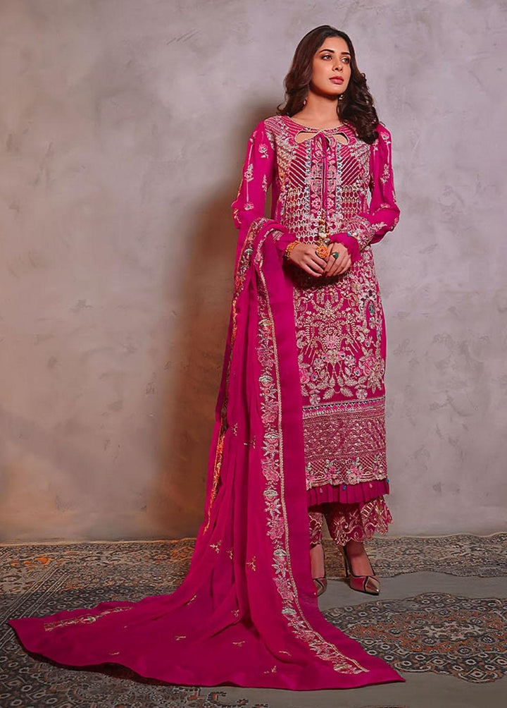 Naushad Imdad Embroidered Chiffon Suits Unstitched 3 Piece ND23C C7 - Luxury Collection