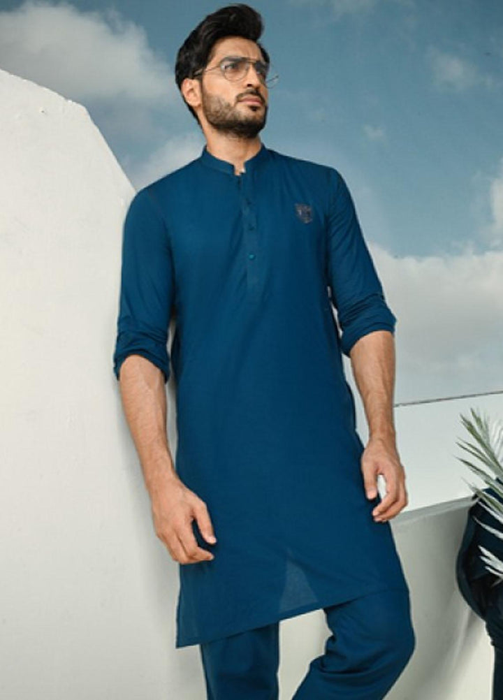 Naushad Imdad Cotton Formal Shalwar Kameez for Men -  BLUE SK