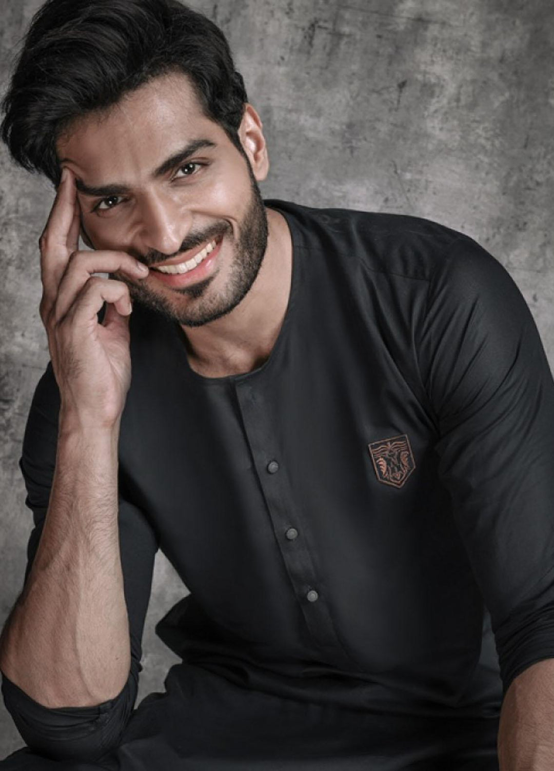 Naushad Imdad Cotton Formal Men Kurta Pajama -  BLACK KP