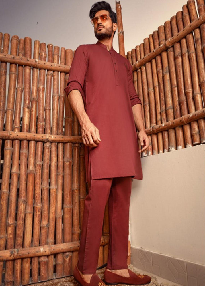 Naushad Imdad Cotton Formal Kurta Pajama for Men -  BROWN KP