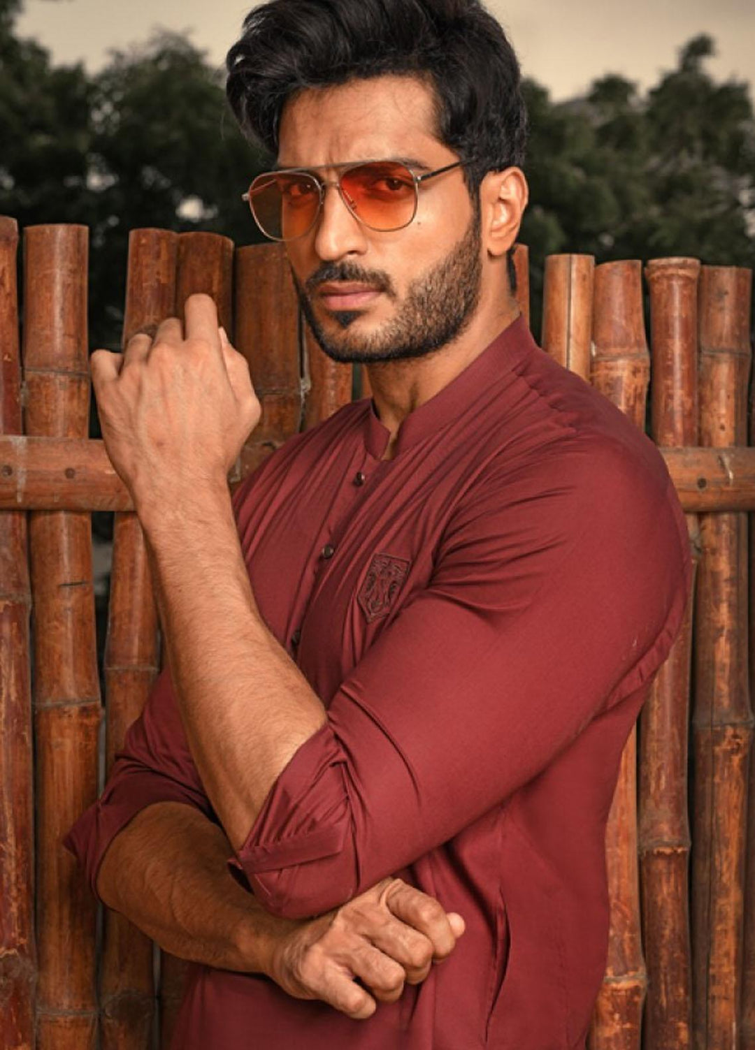 Naushad Imdad Cotton Formal Kurta Pajama for Men -  BROWN KP