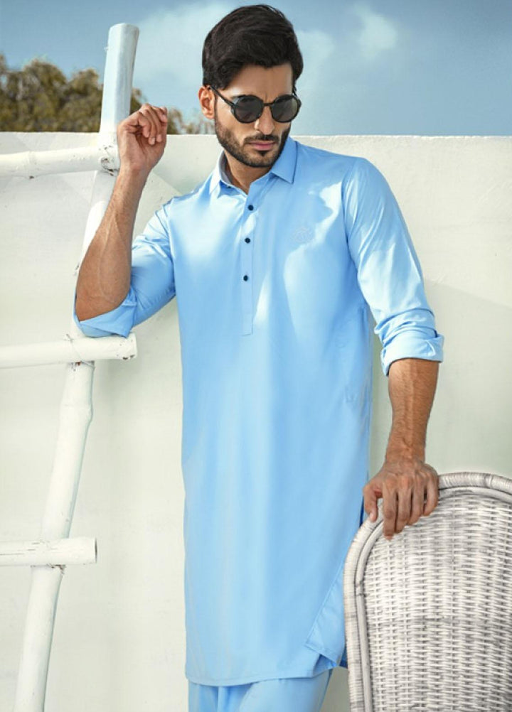 Naushad Imdad Cotton Formal Men Shalwar Kameez -  SKY BLUE SK