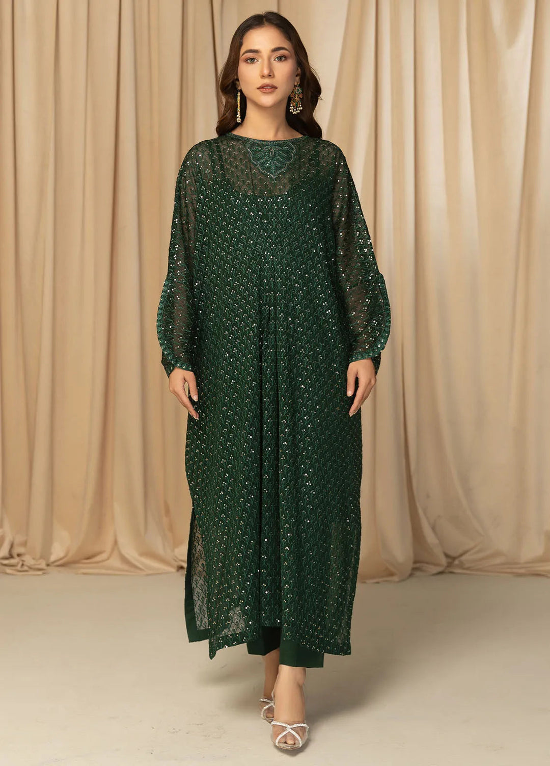 Nawabzadi By Meeral Embroidered Chiffon Suit Unstitched 2 Piece MRL24N Chaman - Formals Collection