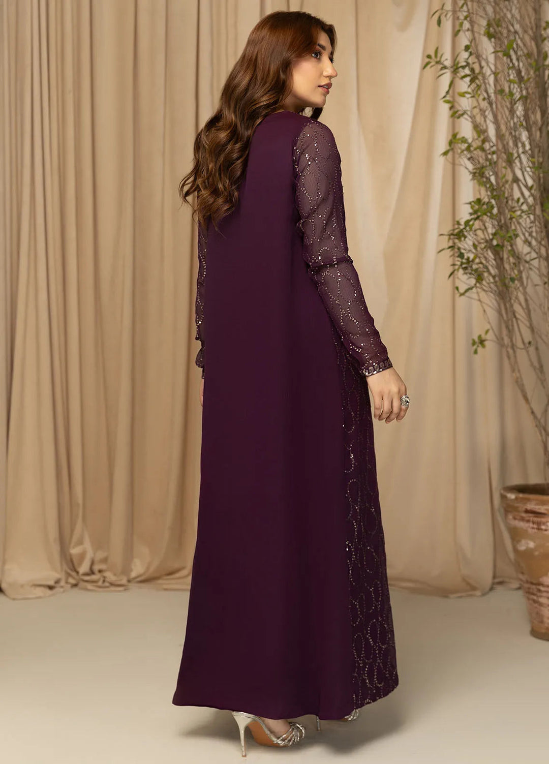 Nawabzadi By Meeral Embroidered Chiffon Suit Unstitched 2 Piece MRL24N Ella - Formals Collection