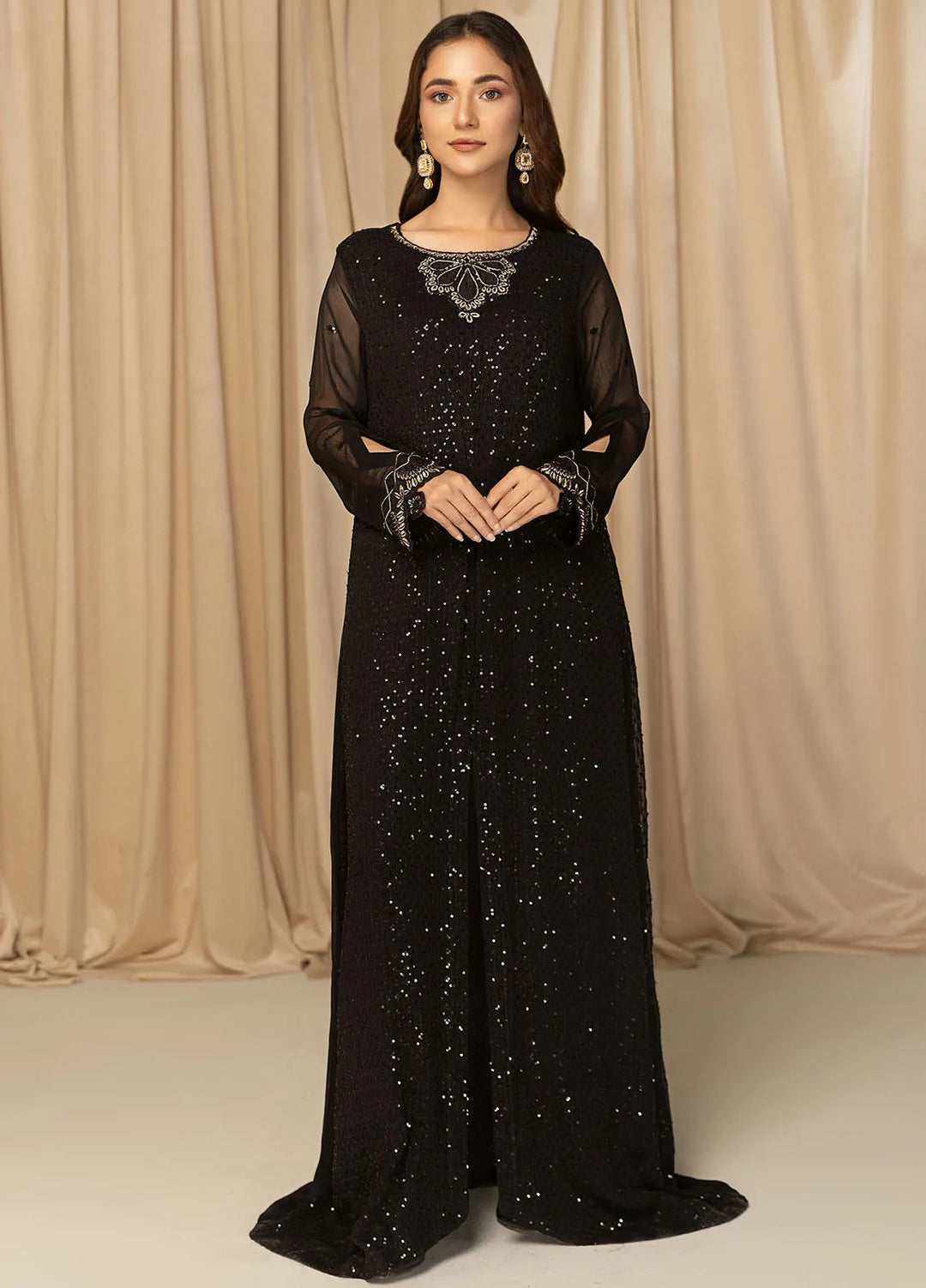 Nawabzadi By Meeral Embroidered Chiffon Suit Unstitched 2 Piece MRL24N Saya - Formals Collection