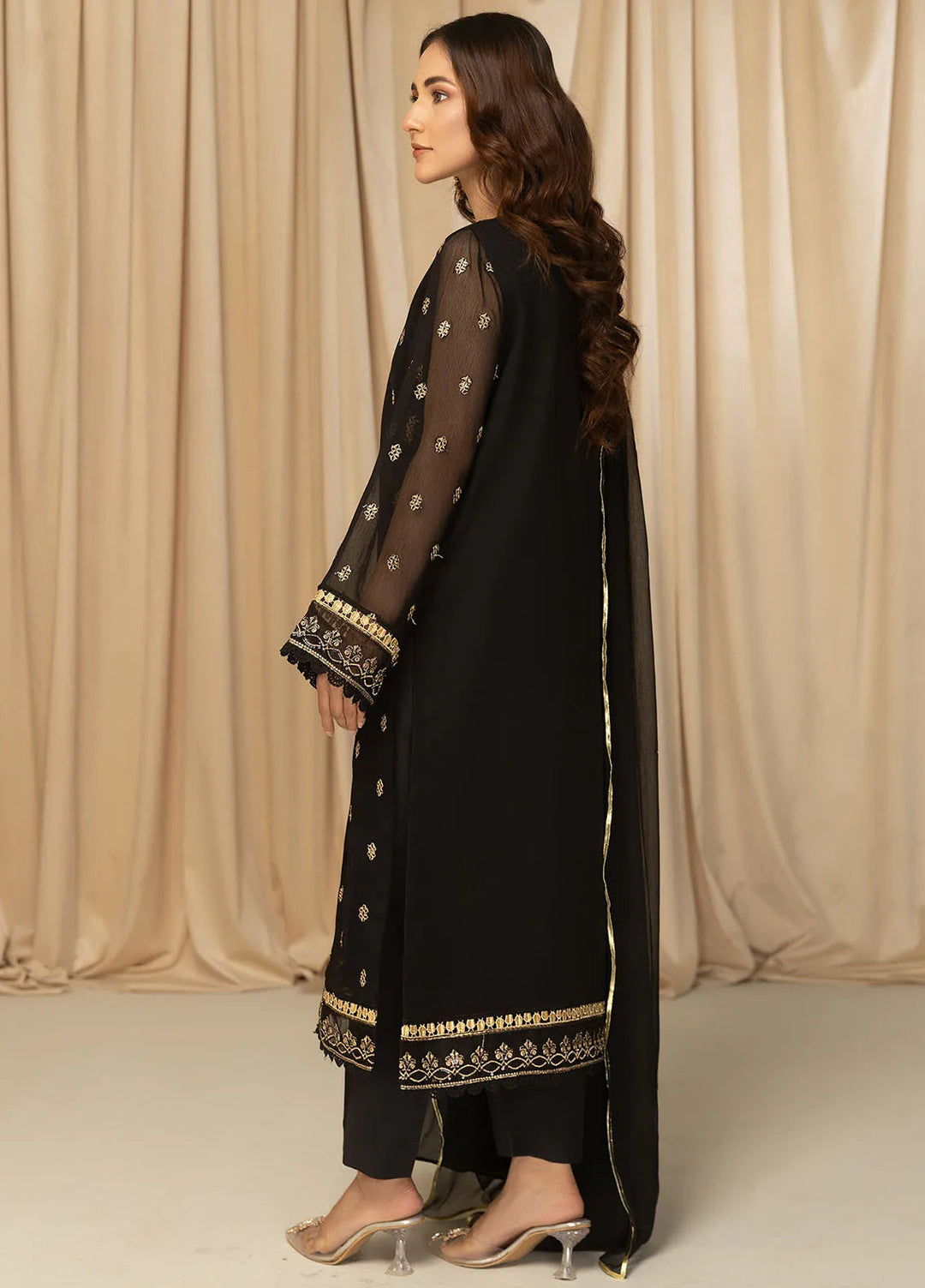 Nawabzadi By Meeral Embroidered Chiffon Suit Unstitched 3 Piece MRL24N Maya - Formals Collection