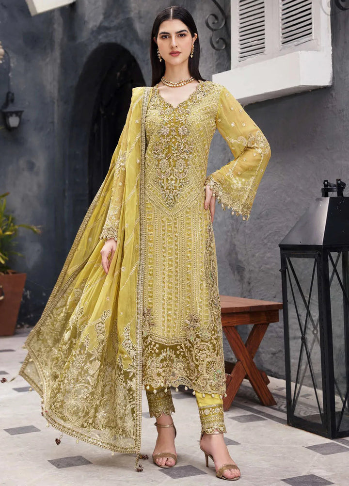Nawabzadi by Emaan Adeel Embroidered Chiffon Suits Unstitched 3 Piece EA24N Arrohi - Formals Collection