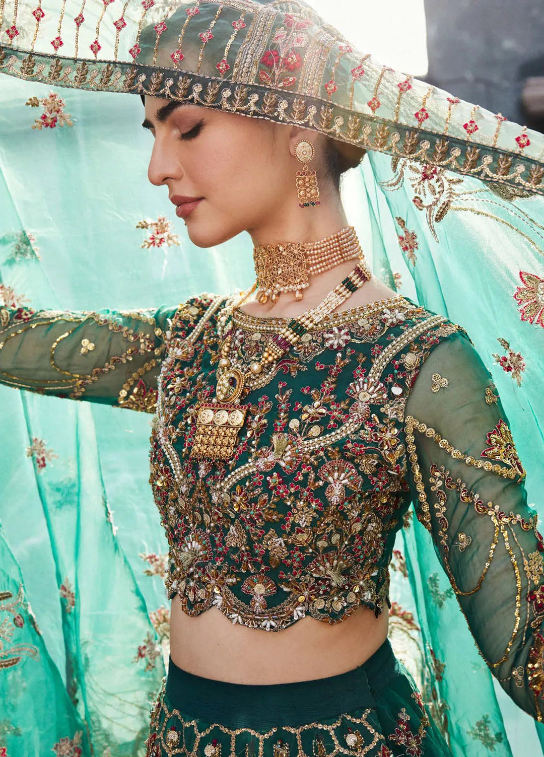 Nawabzadi by Emaan Adeel Embroidered Organza Suits Unstitched 3 Piece EA24N Laleena - Formals Collection