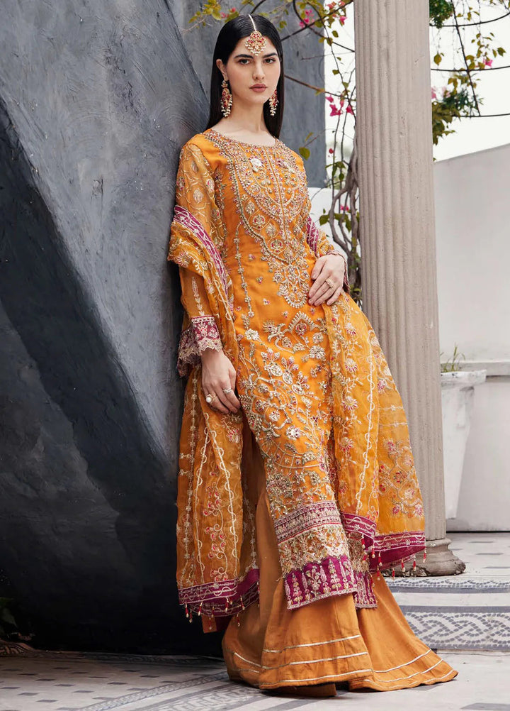 Nawabzadi by Emaan Adeel Embroidered Organza Suits Unstitched 3 Piece EA24N Ruhab - Formals Collection
