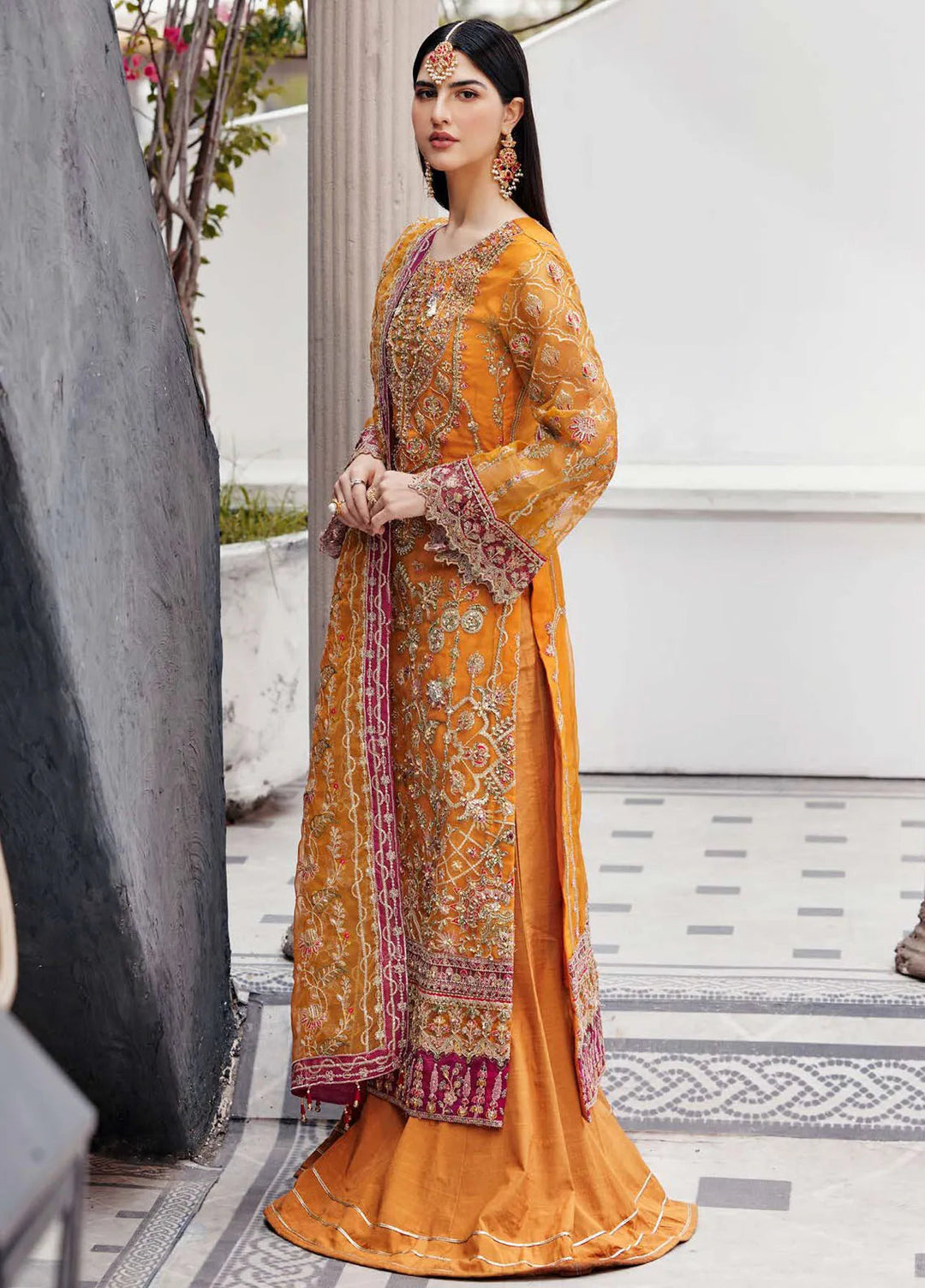 Nawabzadi by Emaan Adeel Embroidered Organza Suits Unstitched 3 Piece EA24N Ruhab - Formals Collection