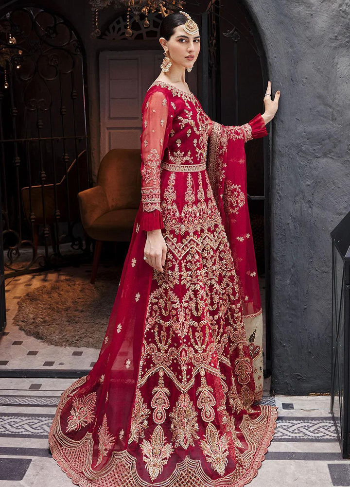 Nawabzadi By Emaan Adeel Embroidered Net Suits Unstitched 3 Piece NZ23EA NW-01 - Luxury Collection